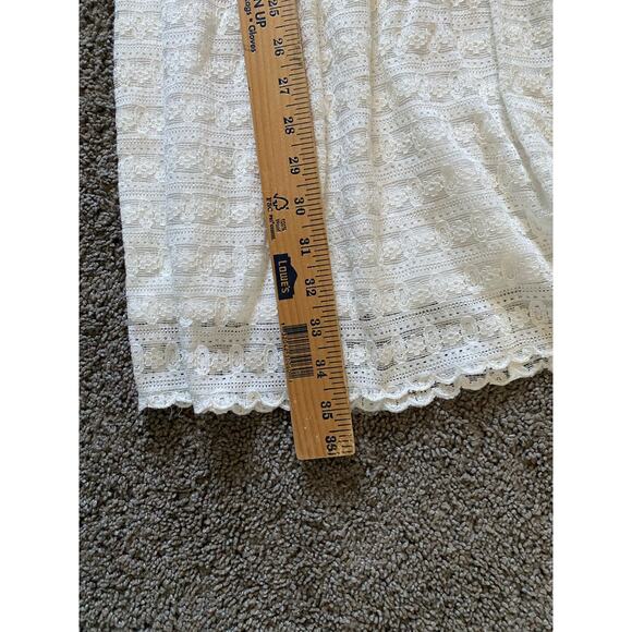 Free People Size 10 Creamy White Lace Knee Length Dress - Picture 8 of 13